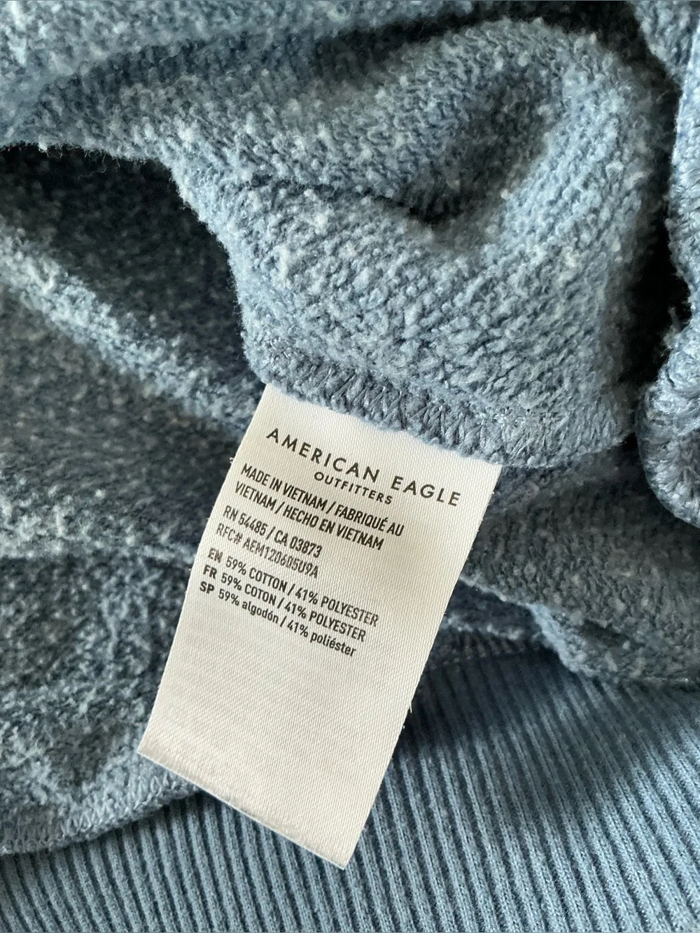 American Eagle Outfitters Dusty Blue Skeleton & Floral Crewneck Sweatshirt M - Picture 4 of 11